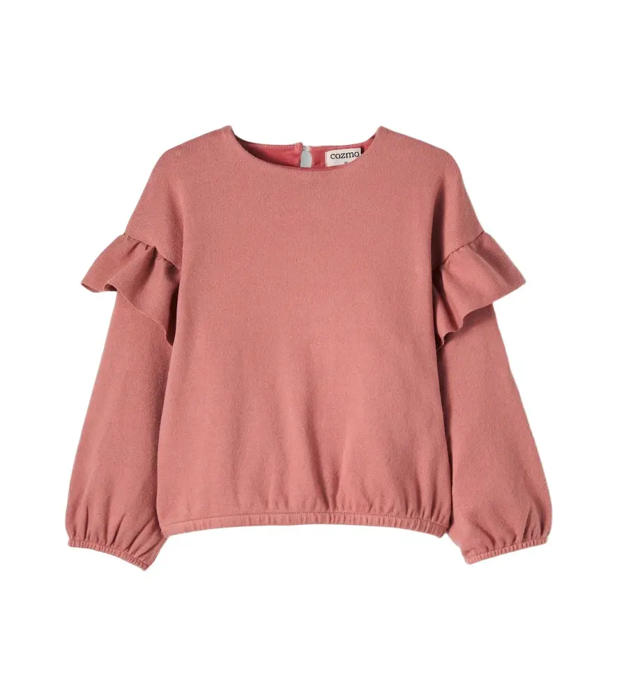 Cozmo Juno ruffled cotton-blend sweatshirt | Image 1 Cozmo Juno ruffled cotton-blend sweatshirt | Image 1