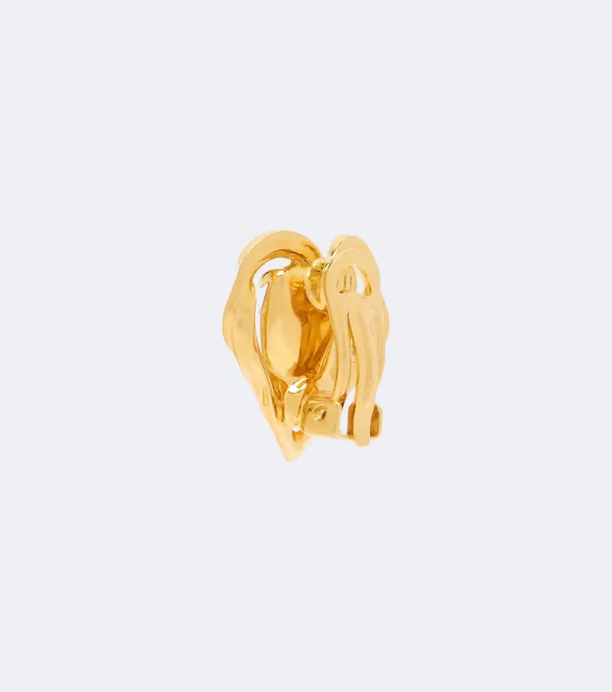 Oscar de la Renta Heart crystal-embellished clip-on earrings | Thumbnail 3