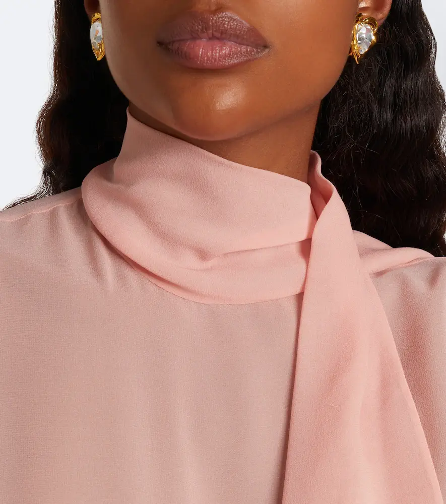 Oscar de la Renta Heart crystal-embellished clip-on earrings | Thumbnail 5
