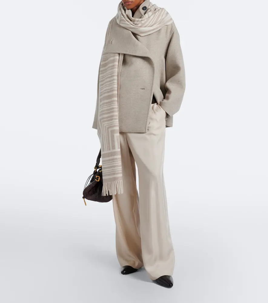 Joseph Ayla fringed jacquard wool and cashmere scarf | Thumbnail 4 Joseph Ayla fringed jacquard wool and cashmere scarf | Thumbnail 4