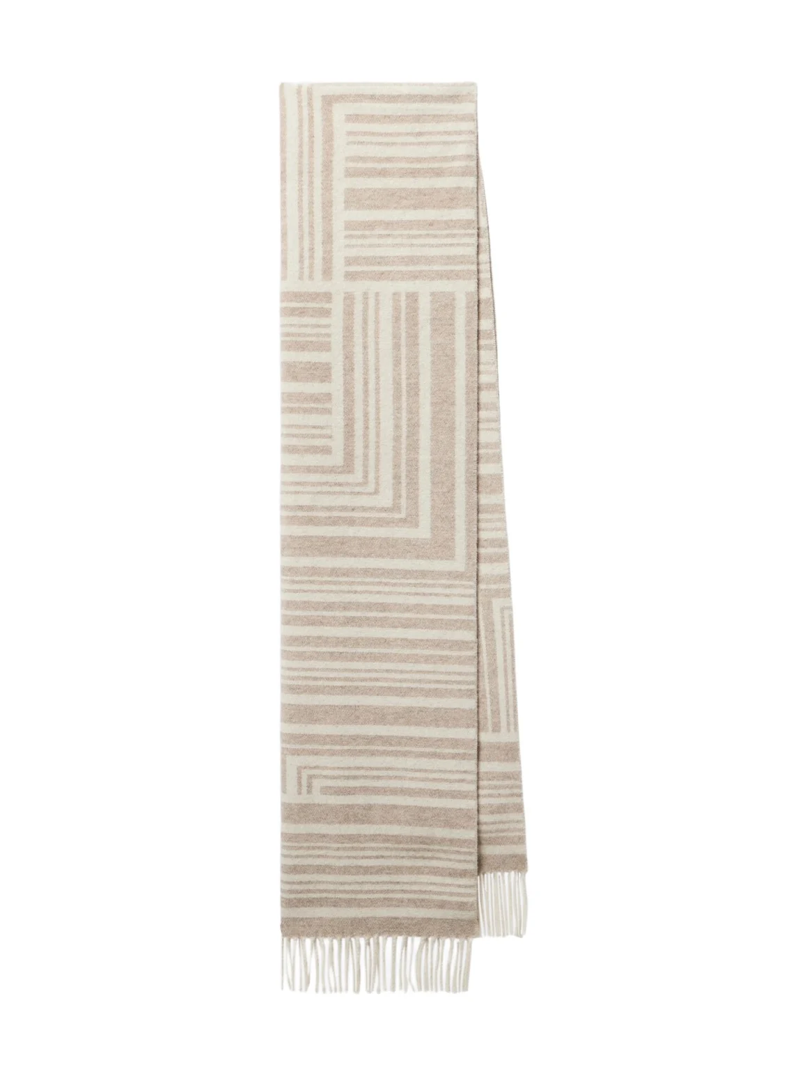 Ayla fringed jacquard wool and cashmere scarf Ayla fringed jacquard wool and cashmere scarf