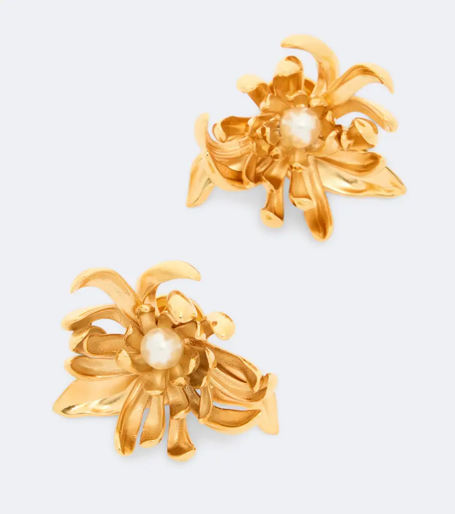Oscar de la Renta Chrysanthemum faux-pearl stud earrings | Thumbnail 4 Oscar de la Renta Chrysanthemum faux-pearl stud earrings | Thumbnail 4