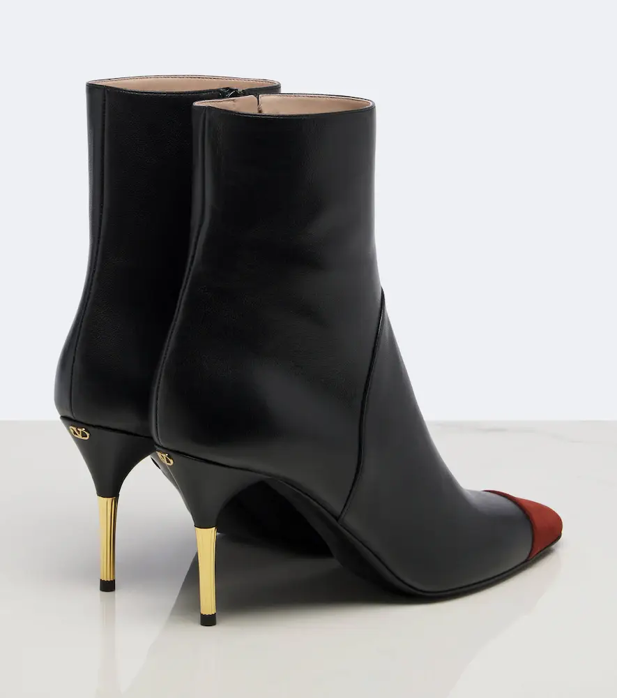 Valentino Garavani Sinead suede-trimmed leather ankle boots | Thumbnail 2 Valentino Garavani Sinead suede-trimmed leather ankle boots | Thumbnail 2
