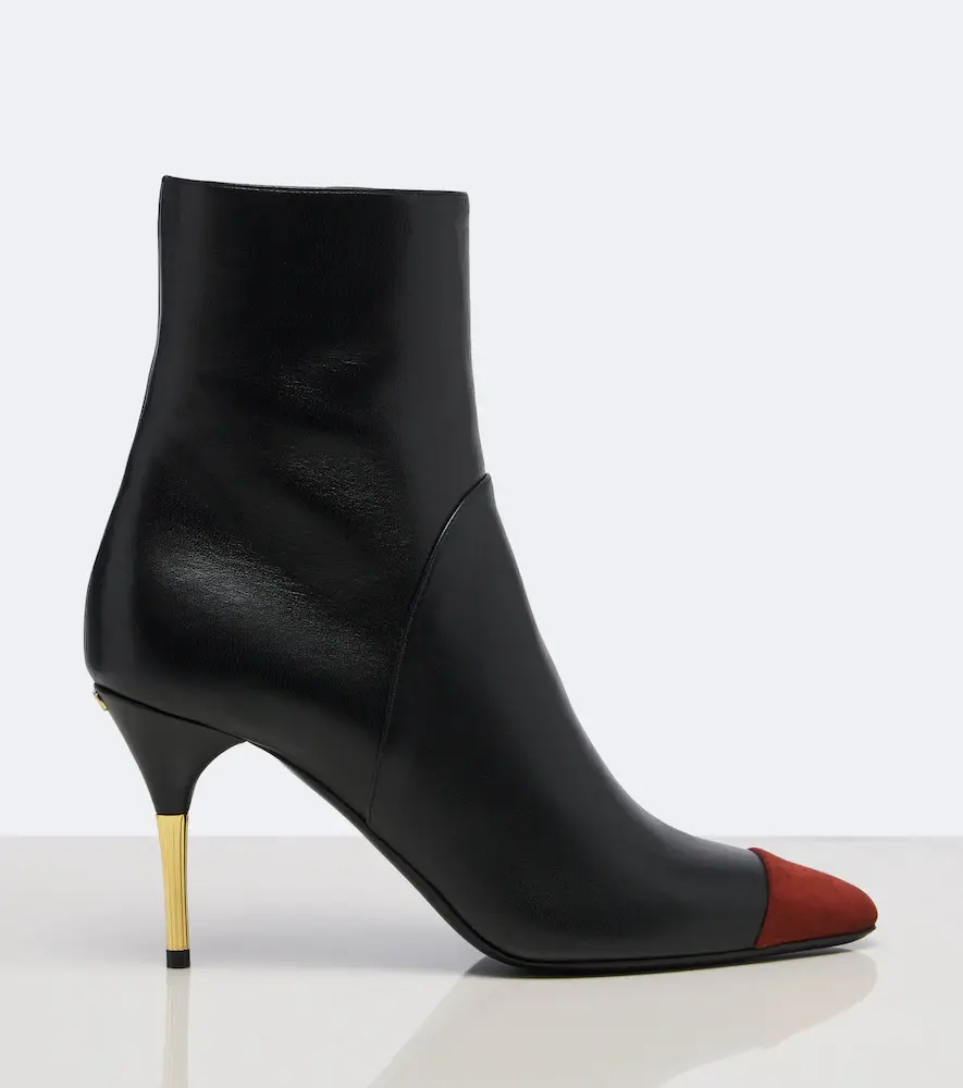 Valentino Garavani Sinead suede-trimmed leather ankle boots | Thumbnail 3 Valentino Garavani Sinead suede-trimmed leather ankle boots | Thumbnail 3