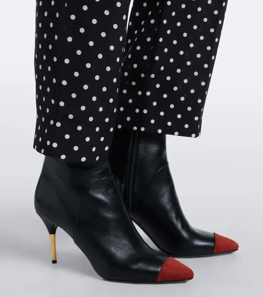 Valentino Garavani Sinead suede-trimmed leather ankle boots | Thumbnail 6 Valentino Garavani Sinead suede-trimmed leather ankle boots | Thumbnail 6
