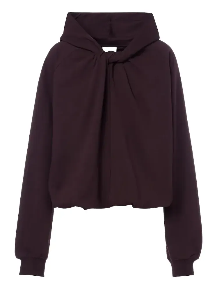 Dries Van Noten Hooded cotton jersey sweatshirt