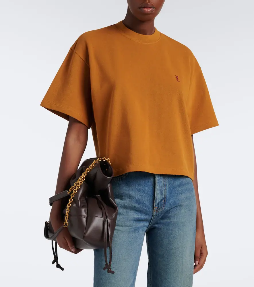 Saint Laurent Cassandre oversized cotton piqué T-shirt | Thumbnail 2 Saint Laurent Cassandre oversized cotton piqué T-shirt | Thumbnail 2