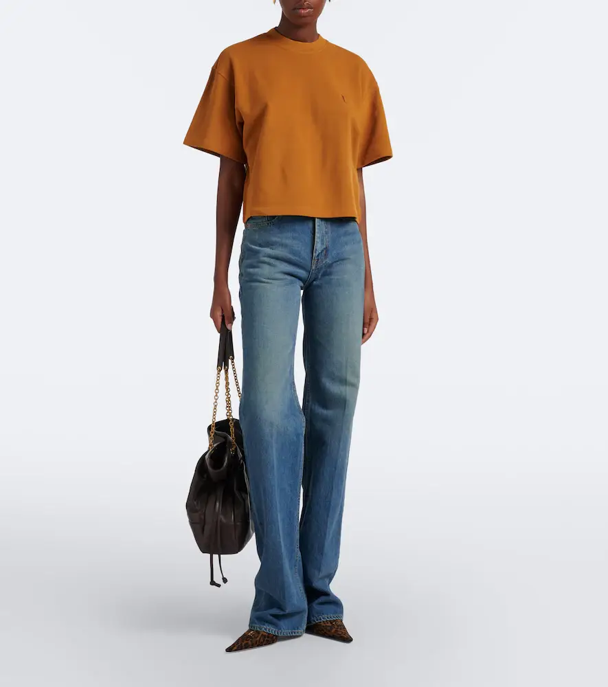 Saint Laurent Cassandre oversized cotton piqué T-shirt | Thumbnail 4 Saint Laurent Cassandre oversized cotton piqué T-shirt | Thumbnail 4