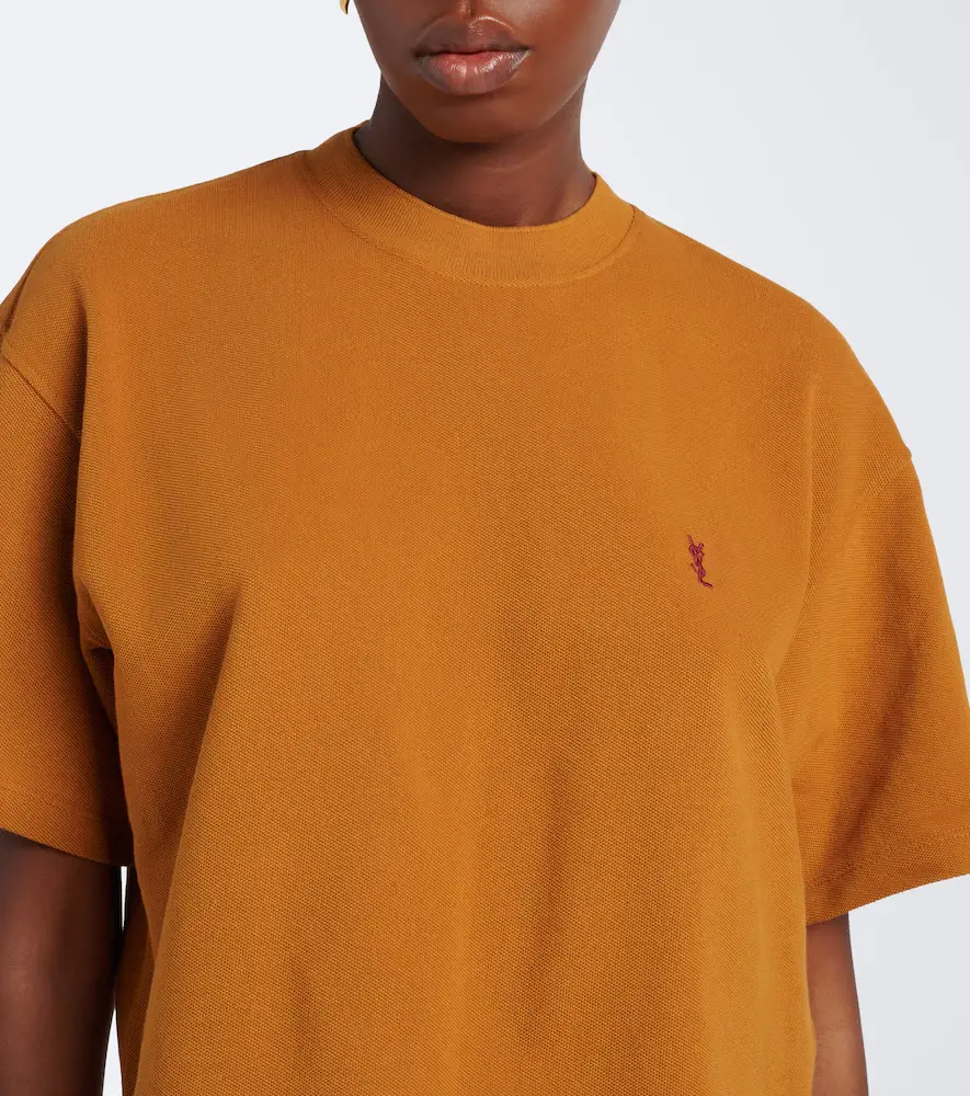 Saint Laurent Cassandre oversized cotton piqué T-shirt | Thumbnail 5 Saint Laurent Cassandre oversized cotton piqué T-shirt | Thumbnail 5