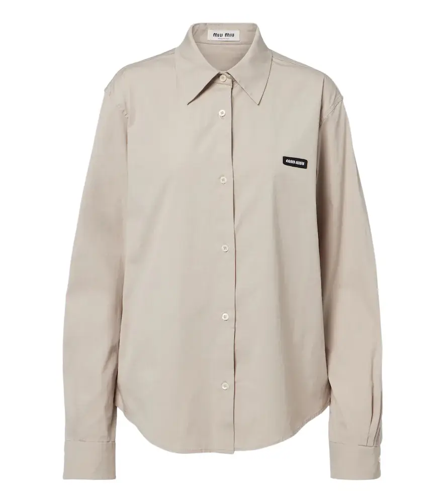 Miu Miu Cotton-blend poplin shirt