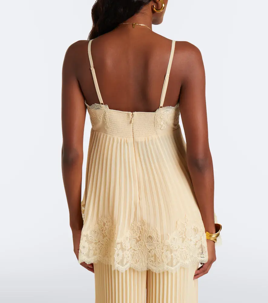 Zimmermann Lace-trimmed chiffon camisole | Thumbnail 2 Zimmermann Lace-trimmed chiffon camisole | Thumbnail 2
