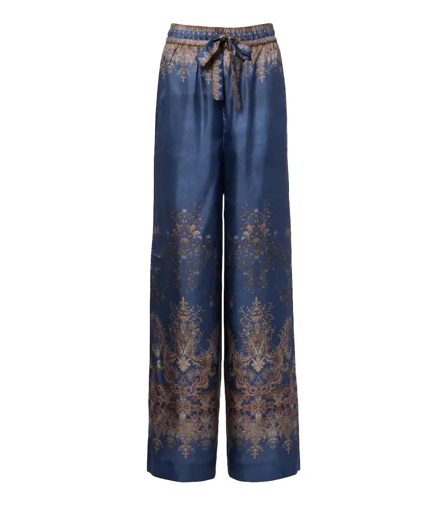 Zimmermann Valiant printed silk satin wide-leg pants | Image 1 Zimmermann Valiant printed silk satin wide-leg pants | Image 1