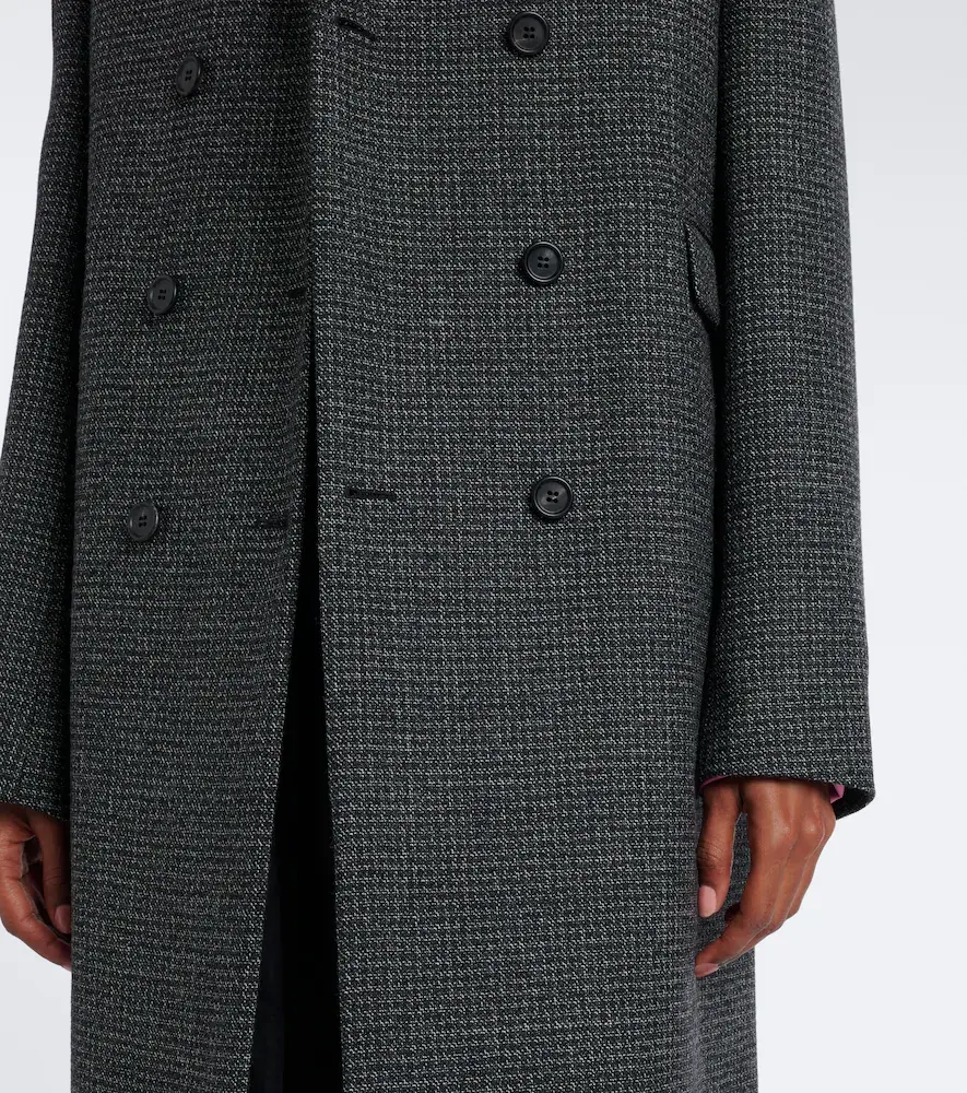 Prada Checked virgin wool coat | Thumbnail 3