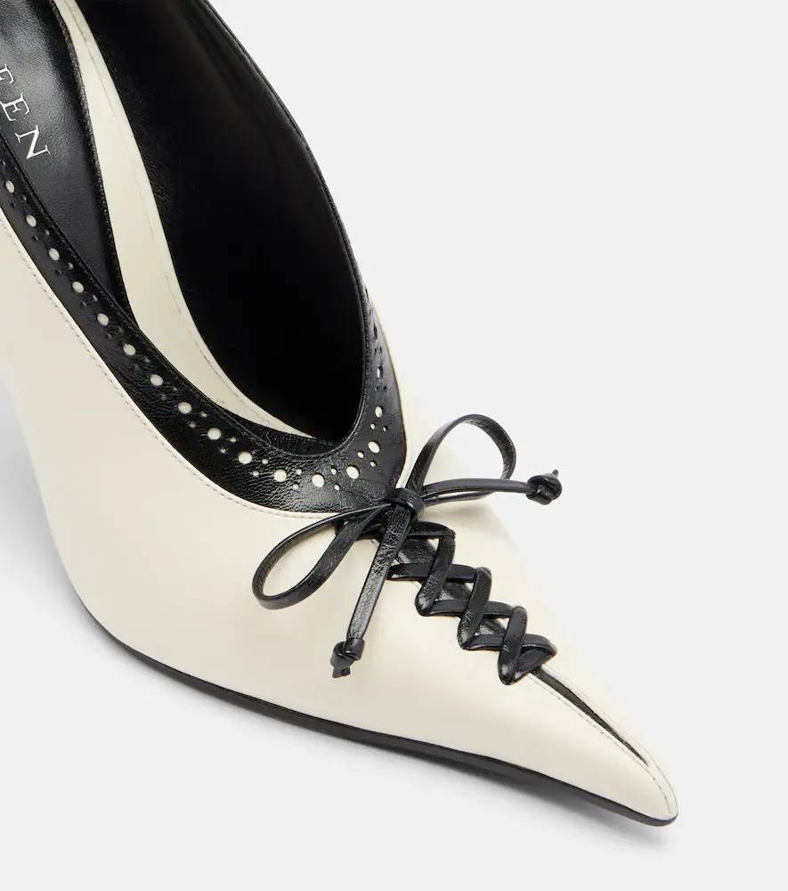Alexander McQueen Koko leather wedge pumps | Thumbnail 6
