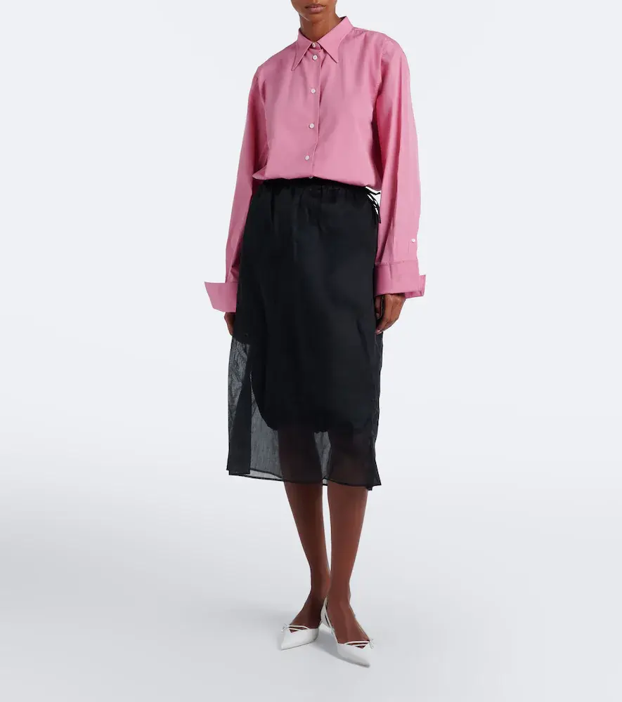 Prada Oversized cotton poplin shirt | Thumbnail 7 Prada Oversized cotton poplin shirt | Thumbnail 7