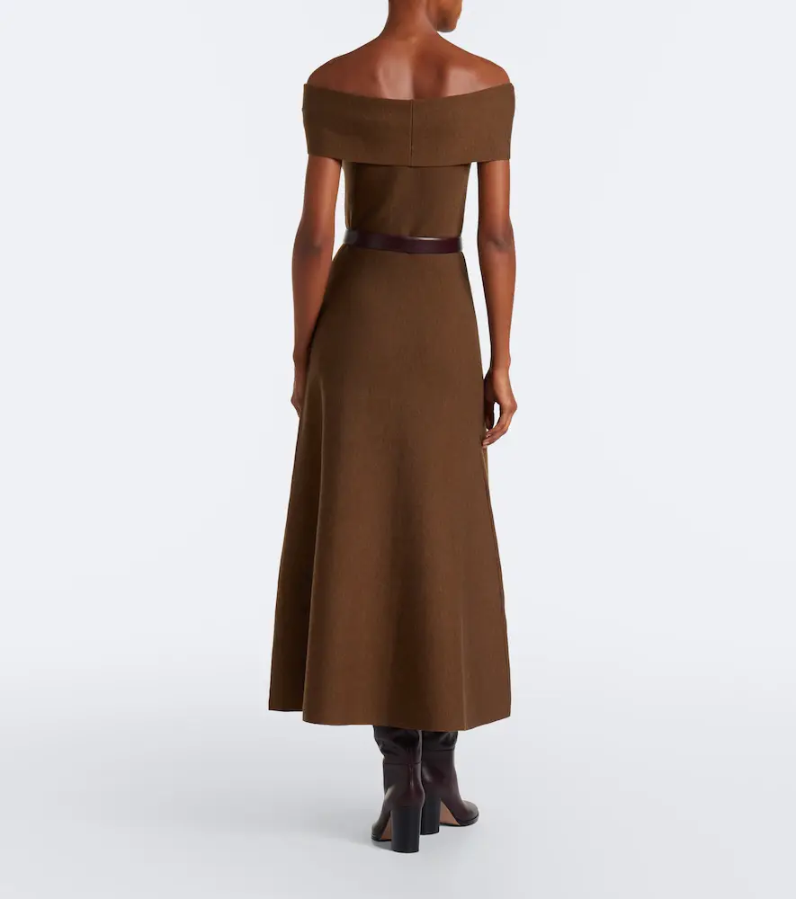 Simkhai Camilla off-shoulder wool midi dress | Thumbnail 5 Simkhai Camilla off-shoulder wool midi dress | Thumbnail 5