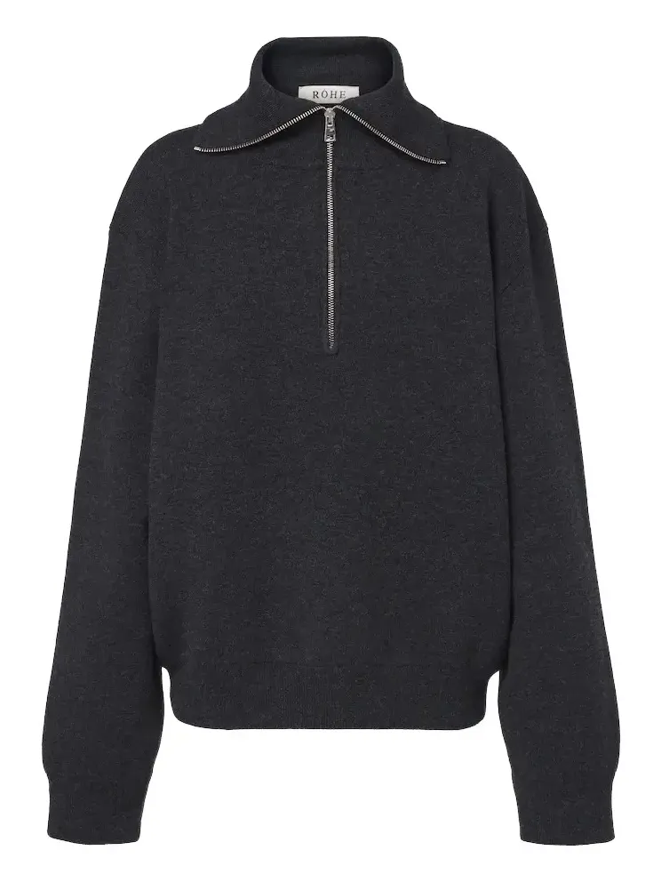 RÓHE Róhe Wool and cashmere half-zip sweater