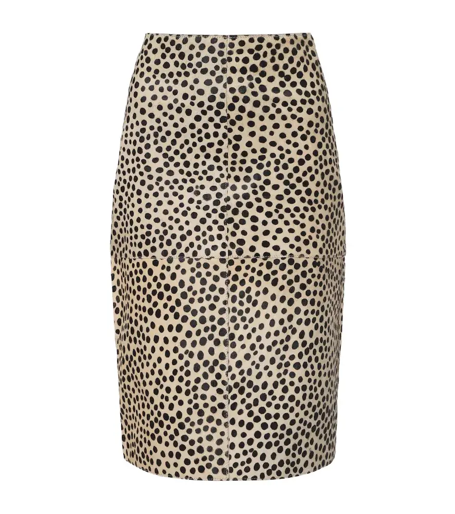 RÓHE Róhe Cheetah-print calf hair pencil skirt