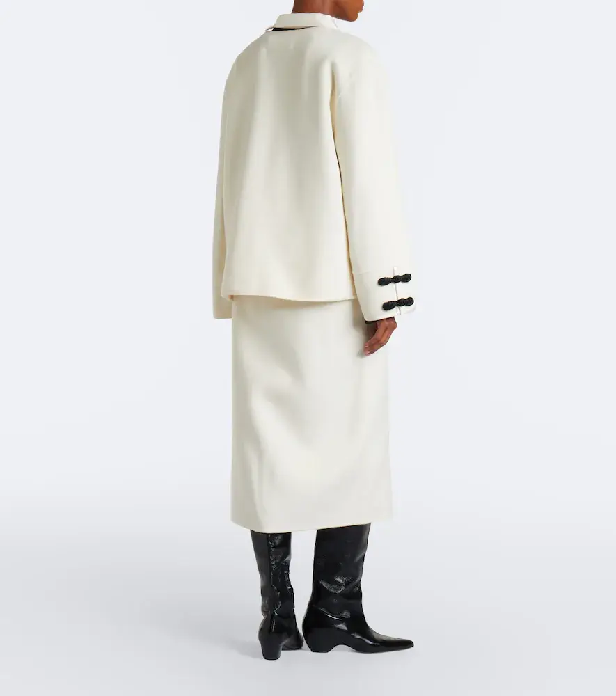 RÓHE Róhe Fringed wool and cashmere midi skirt | Thumbnail 2 RÓHE Róhe Fringed wool and cashmere midi skirt | Thumbnail 2