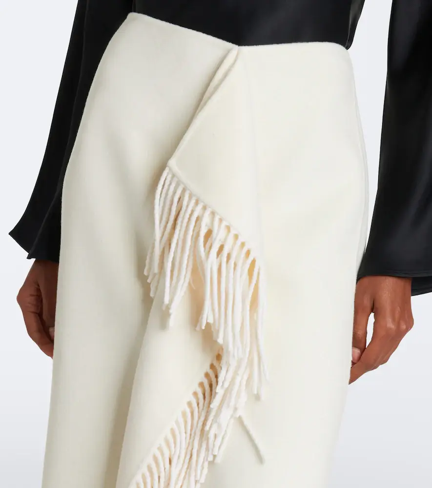 RÓHE Róhe Fringed wool and cashmere midi skirt | Thumbnail 4 RÓHE Róhe Fringed wool and cashmere midi skirt | Thumbnail 4