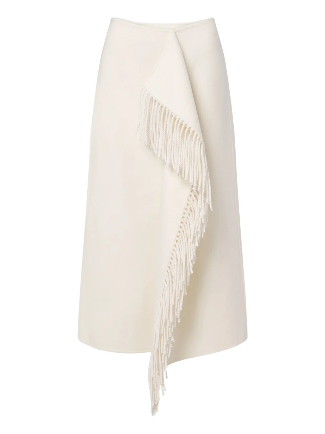 RÓHE Róhe Fringed wool and cashmere midi skirt