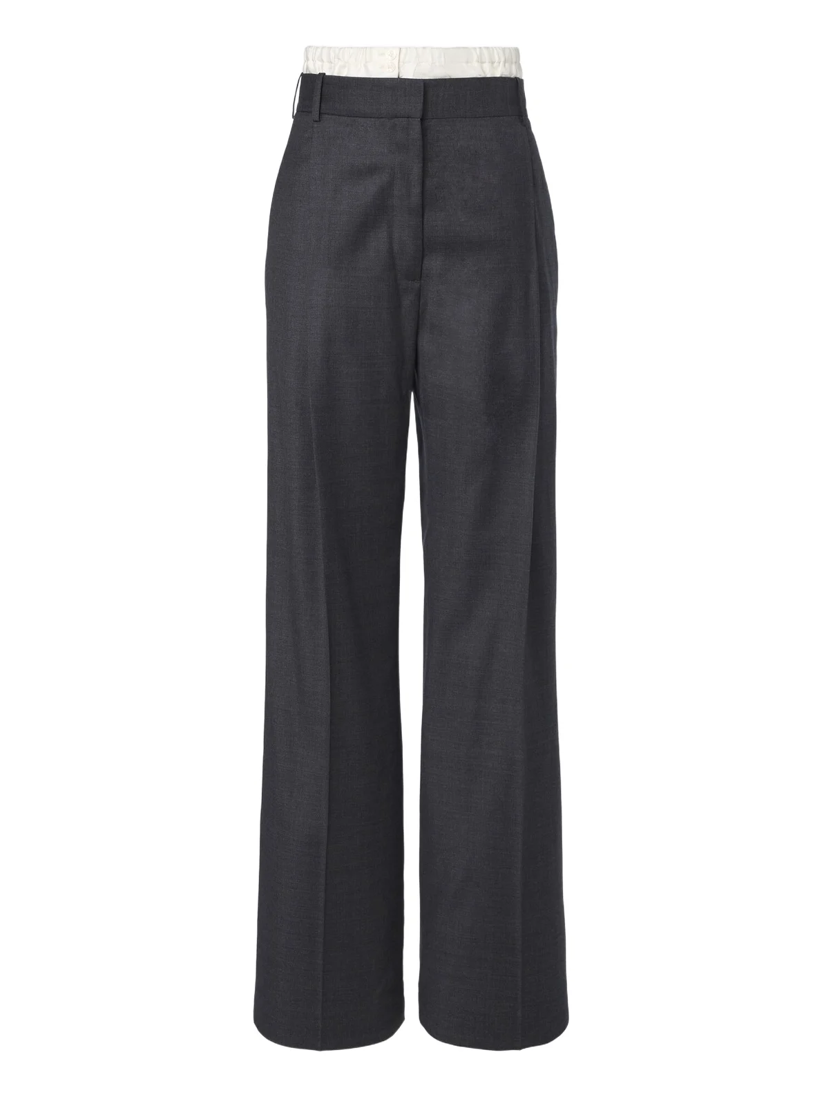 Virgin wool wide-leg pants