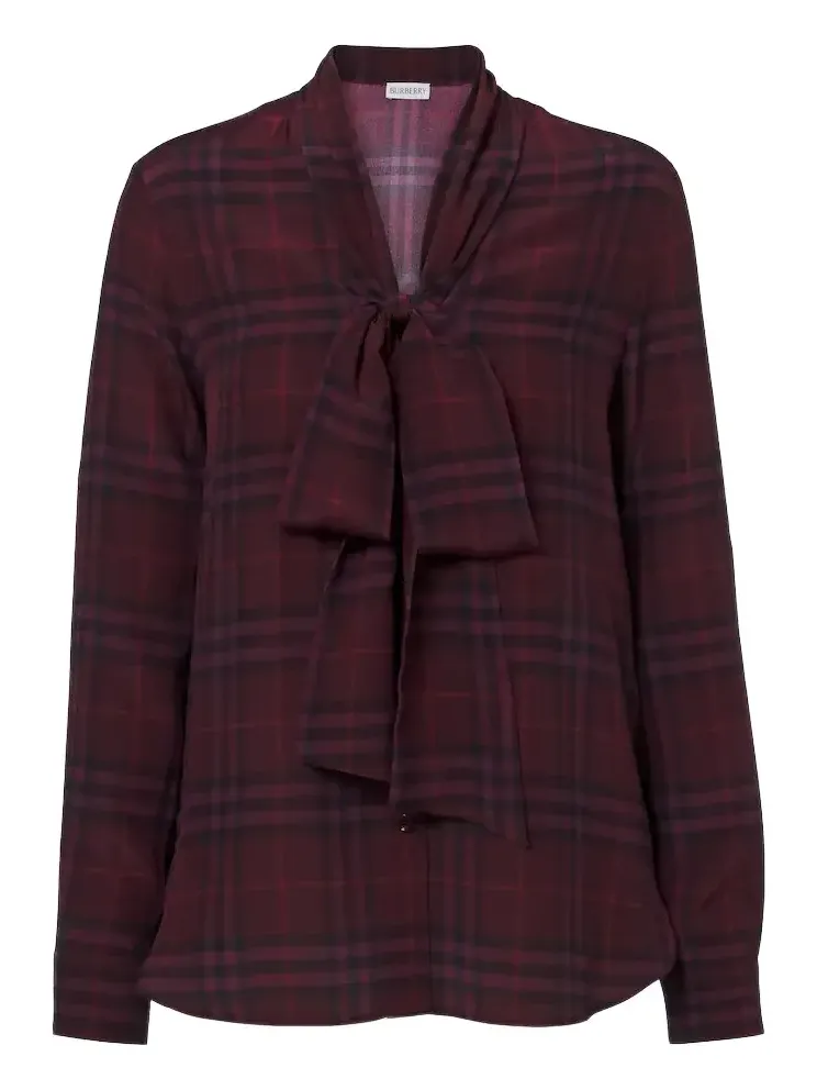Rhiannon Check silk blouse