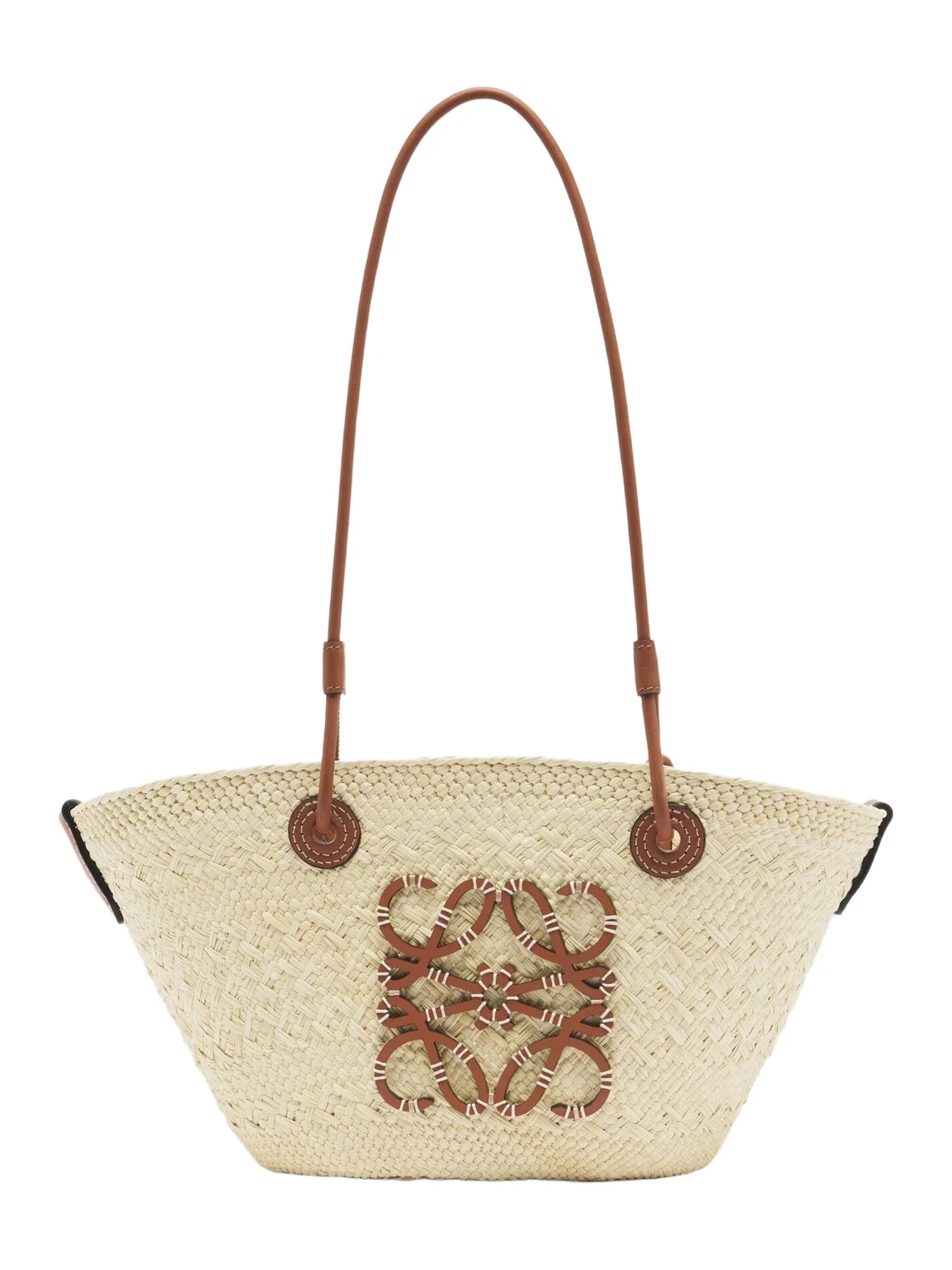 Loewe Anagram Small leather-trimmed basket bag