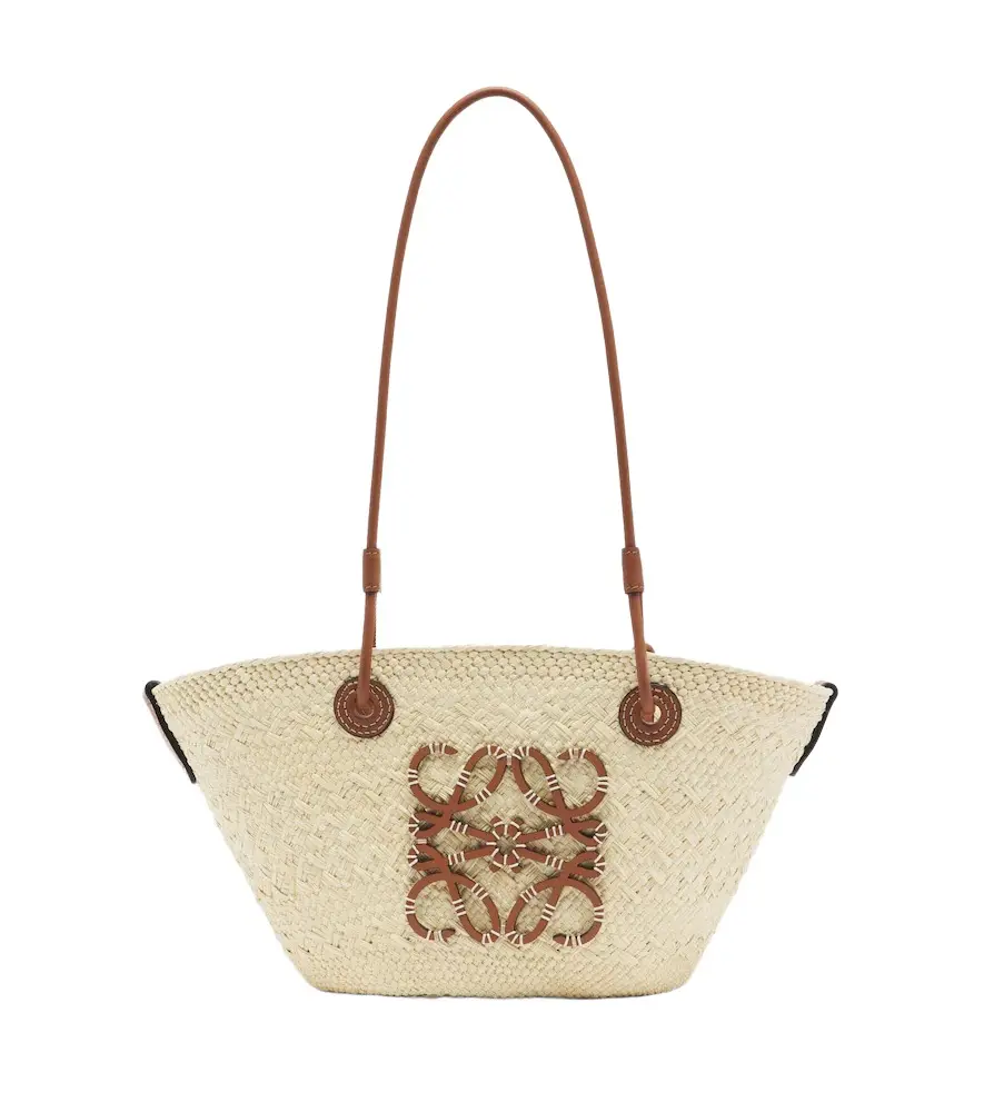 Loewe Anagram Small leather-trimmed basket bag | Image 1 Loewe Anagram Small leather-trimmed basket bag | Image 1