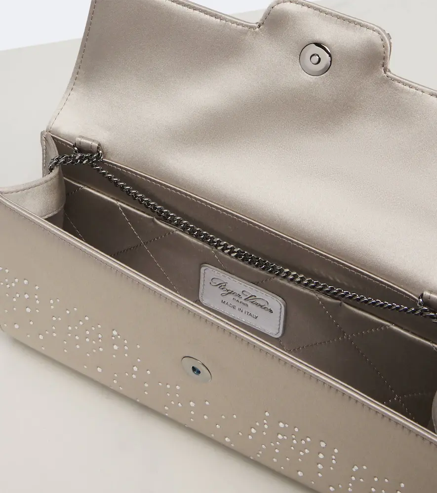 Roger Vivier Efflorescence embellished satin clutch | Thumbnail 2 Roger Vivier Efflorescence embellished satin clutch | Thumbnail 2