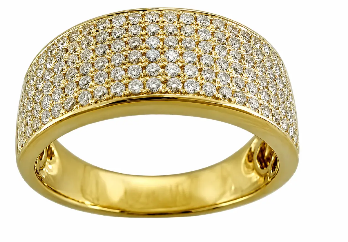 Wish Fine Jewelry 0.70ct Diamond 18K Gold Shield Ring | Image 1 Wish Fine Jewelry 0.70ct Diamond 18K Gold Shield Ring | Image 1