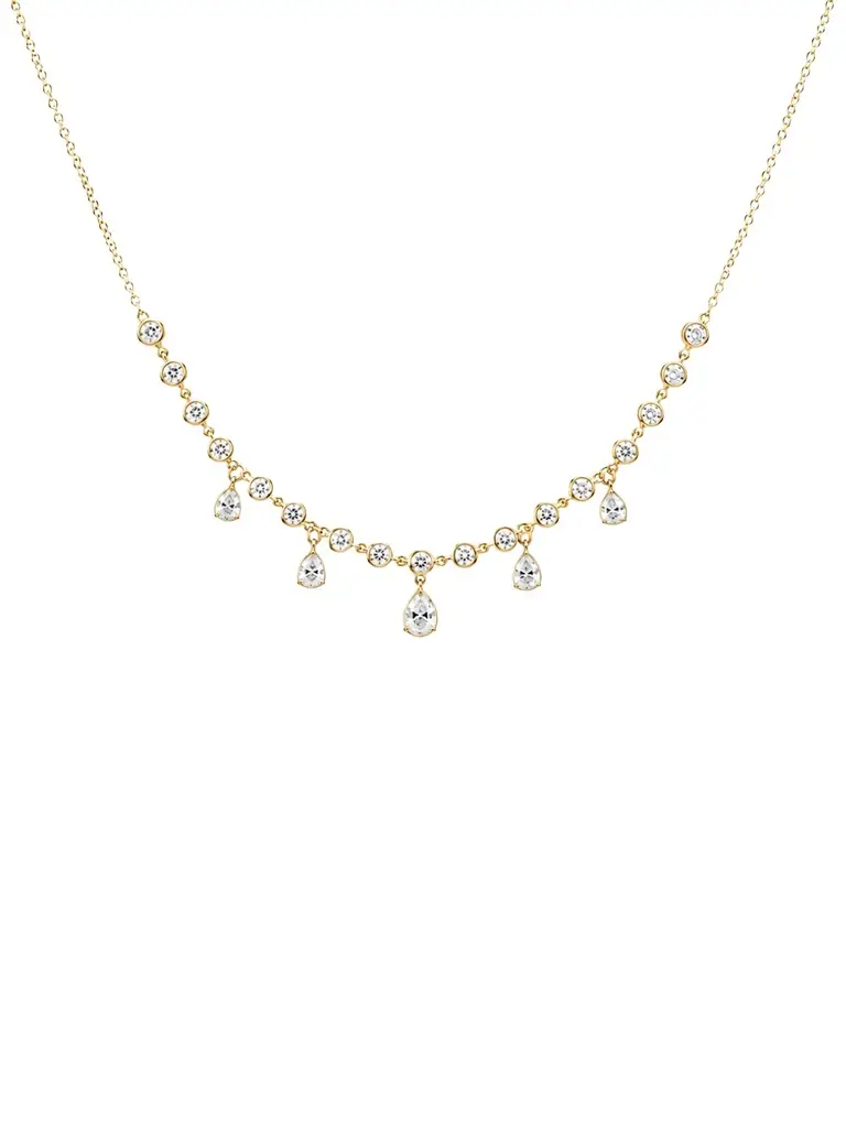 Wish Fine Jewelry 0.95ct Diamond 14K Gold Station Necklace | Image 1 Wish Fine Jewelry 0.95ct Diamond 14K Gold Station Necklace | Image 1