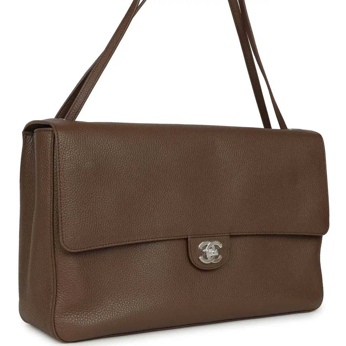 Chanel Chanel Maxi "Souplissimo" Large Flap Bag Light Brown Grained Calfskin Silver Hardware | Thumbnail 2 Chanel Chanel Maxi "Souplissimo" Large Flap Bag Light Brown Grained Calfskin Silver Hardware | Thumbnail 2
