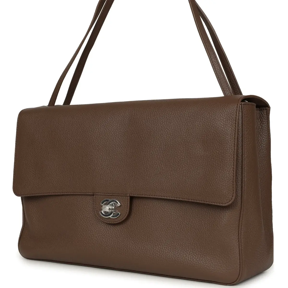Chanel Chanel Maxi "Souplissimo" Large Flap Bag Light Brown Grained Calfskin Silver Hardware | Thumbnail 5 Chanel Chanel Maxi "Souplissimo" Large Flap Bag Light Brown Grained Calfskin Silver Hardware | Thumbnail 5