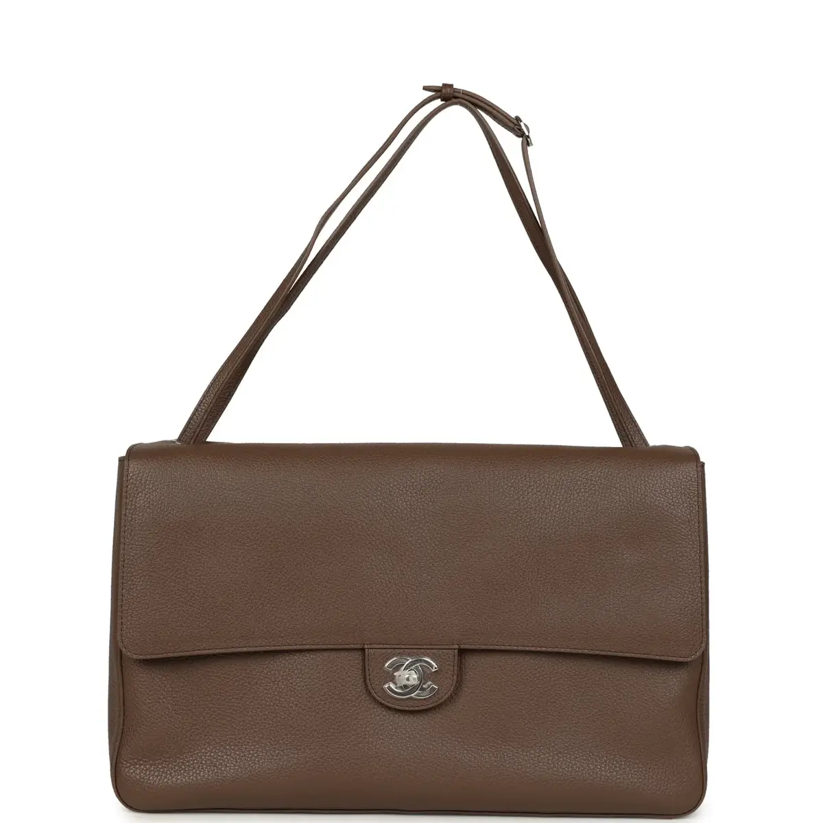 Chanel Chanel Maxi "Souplissimo" Large Flap Bag Light Brown Grained Calfskin Silver Hardware | Thumbnail 7 Chanel Chanel Maxi "Souplissimo" Large Flap Bag Light Brown Grained Calfskin Silver Hardware | Thumbnail 7