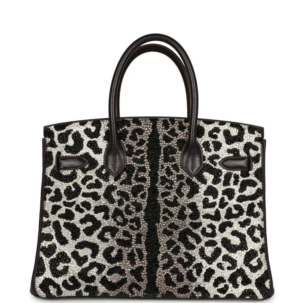 HERMÈS Custom Leopard Swarovski Crystal Hermes Birkin 30 Raisin Togo Gold Hardware | Thumbnail 4 HERMÈS Custom Leopard Swarovski Crystal Hermes Birkin 30 Raisin Togo Gold Hardware | Thumbnail 4