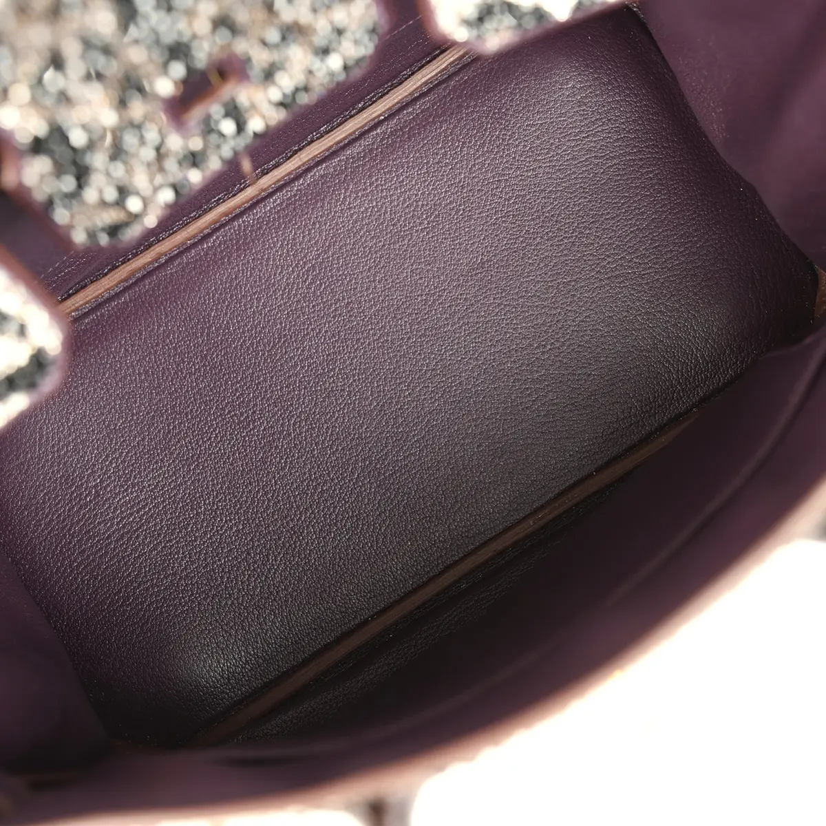 HERMÈS Custom Leopard Swarovski Crystal Hermes Birkin 30 Raisin Togo Gold Hardware | Thumbnail 8 HERMÈS Custom Leopard Swarovski Crystal Hermes Birkin 30 Raisin Togo Gold Hardware | Thumbnail 8