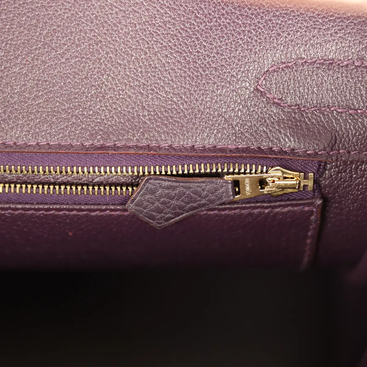 HERMÈS Custom Leopard Swarovski Crystal Hermes Birkin 30 Raisin Togo Gold Hardware | Thumbnail 9 HERMÈS Custom Leopard Swarovski Crystal Hermes Birkin 30 Raisin Togo Gold Hardware | Thumbnail 9