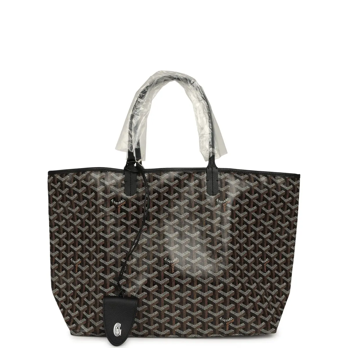 goyard Goyard Goyardine Black Saint Louis PM Tote Bag Palladium Hardware | Image 1 goyard Goyard Goyardine Black Saint Louis PM Tote Bag Palladium Hardware | Image 1
