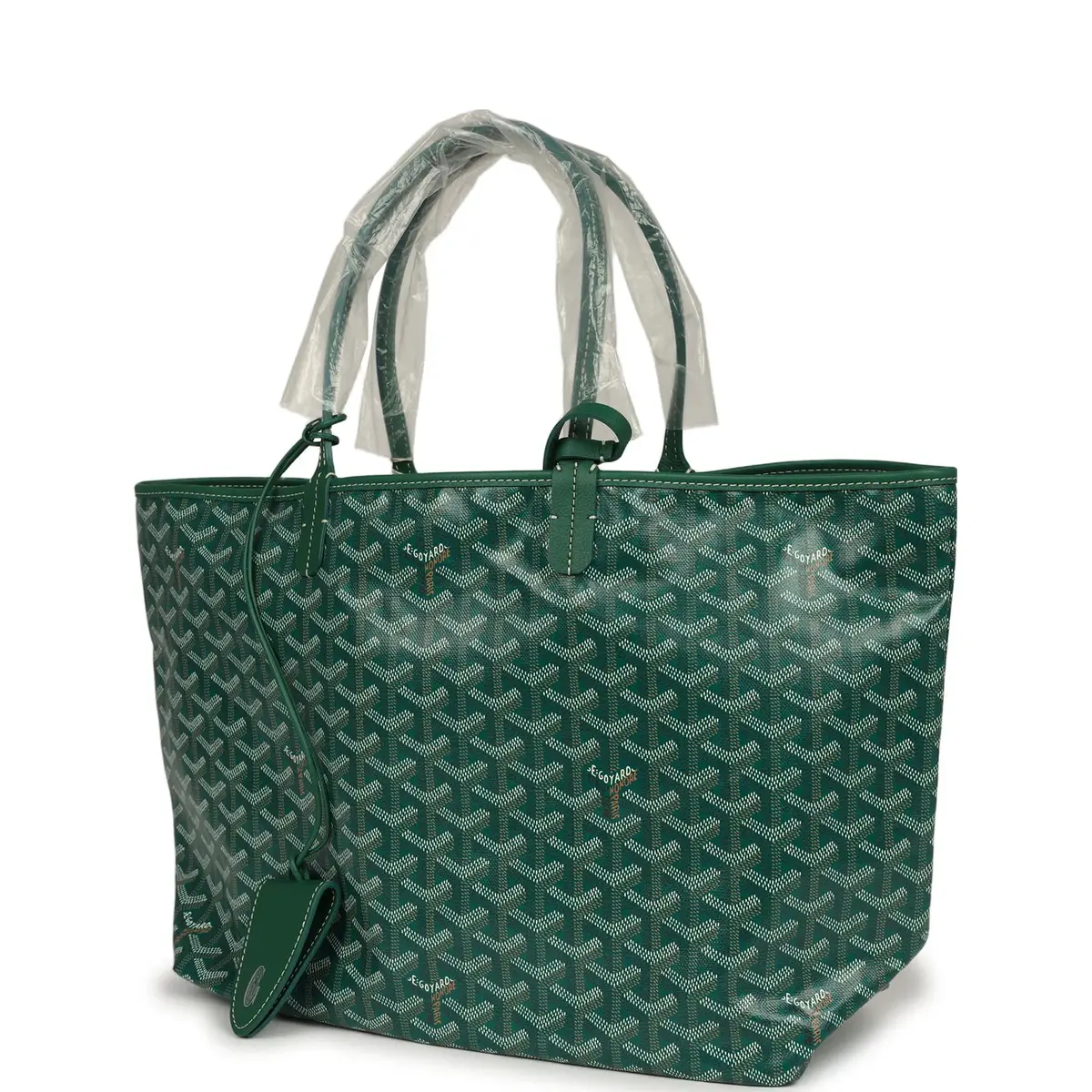 goyard Goyard Goyardine Green Saint Louis PM Tote Bag Palladium Hardware | Thumbnail 5 goyard Goyard Goyardine Green Saint Louis PM Tote Bag Palladium Hardware | Thumbnail 5