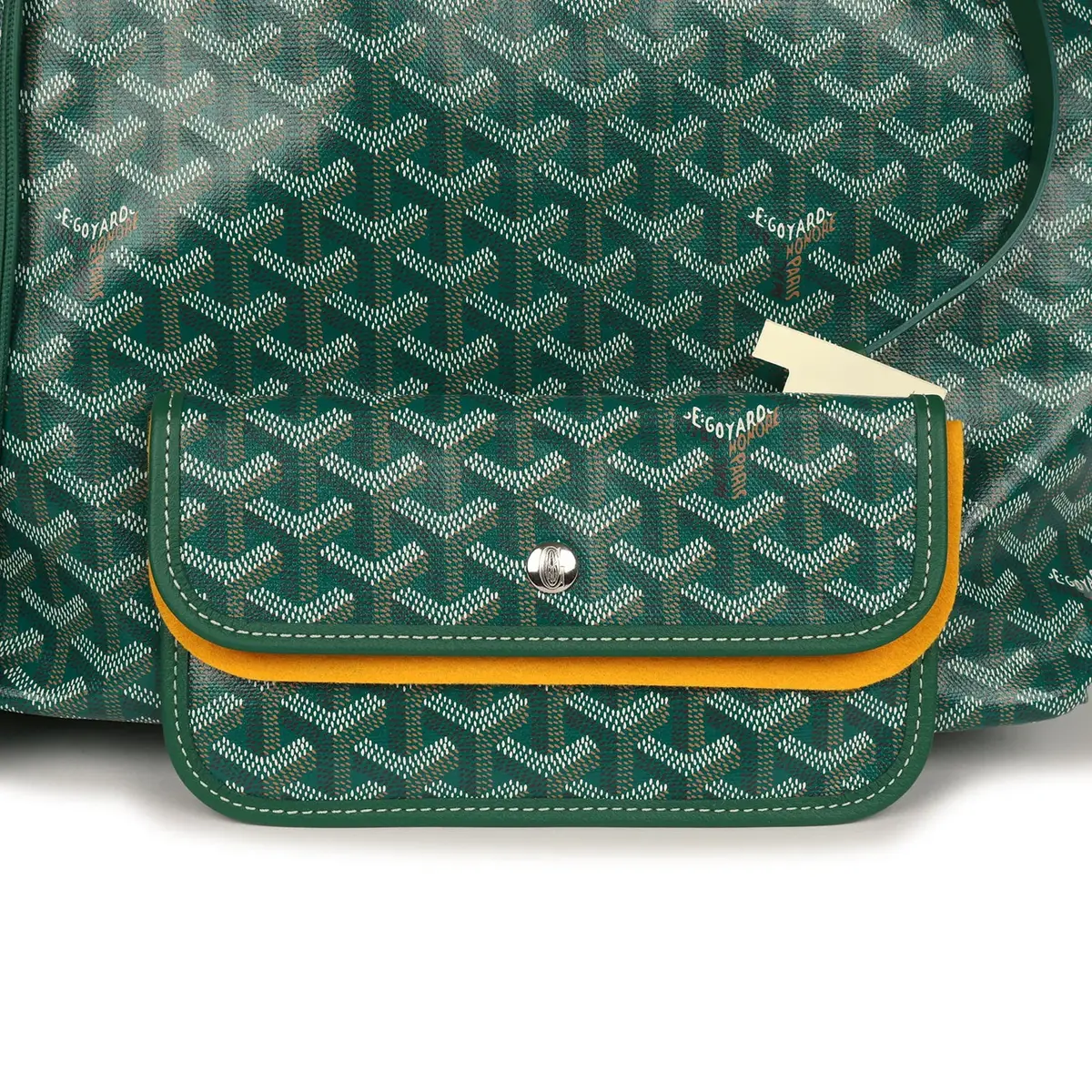 goyard Goyard Goyardine Green Saint Louis PM Tote Bag Palladium Hardware | Thumbnail 7 goyard Goyard Goyardine Green Saint Louis PM Tote Bag Palladium Hardware | Thumbnail 7