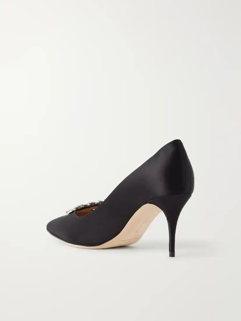 Manolo Blahnik Nadira 70 Crystal-embellished Satin Pumps | Thumbnail 3 Manolo Blahnik Nadira 70 Crystal-embellished Satin Pumps | Thumbnail 3