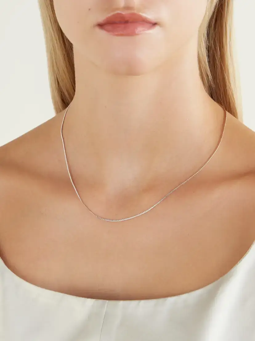 Laura Lombardi Mini Omega Platinum-plated Necklace | Thumbnail 2 Laura Lombardi Mini Omega Platinum-plated Necklace | Thumbnail 2