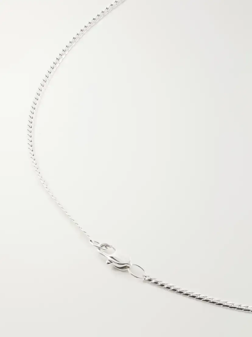 Laura Lombardi Mini Omega Platinum-plated Necklace | Thumbnail 3 Laura Lombardi Mini Omega Platinum-plated Necklace | Thumbnail 3