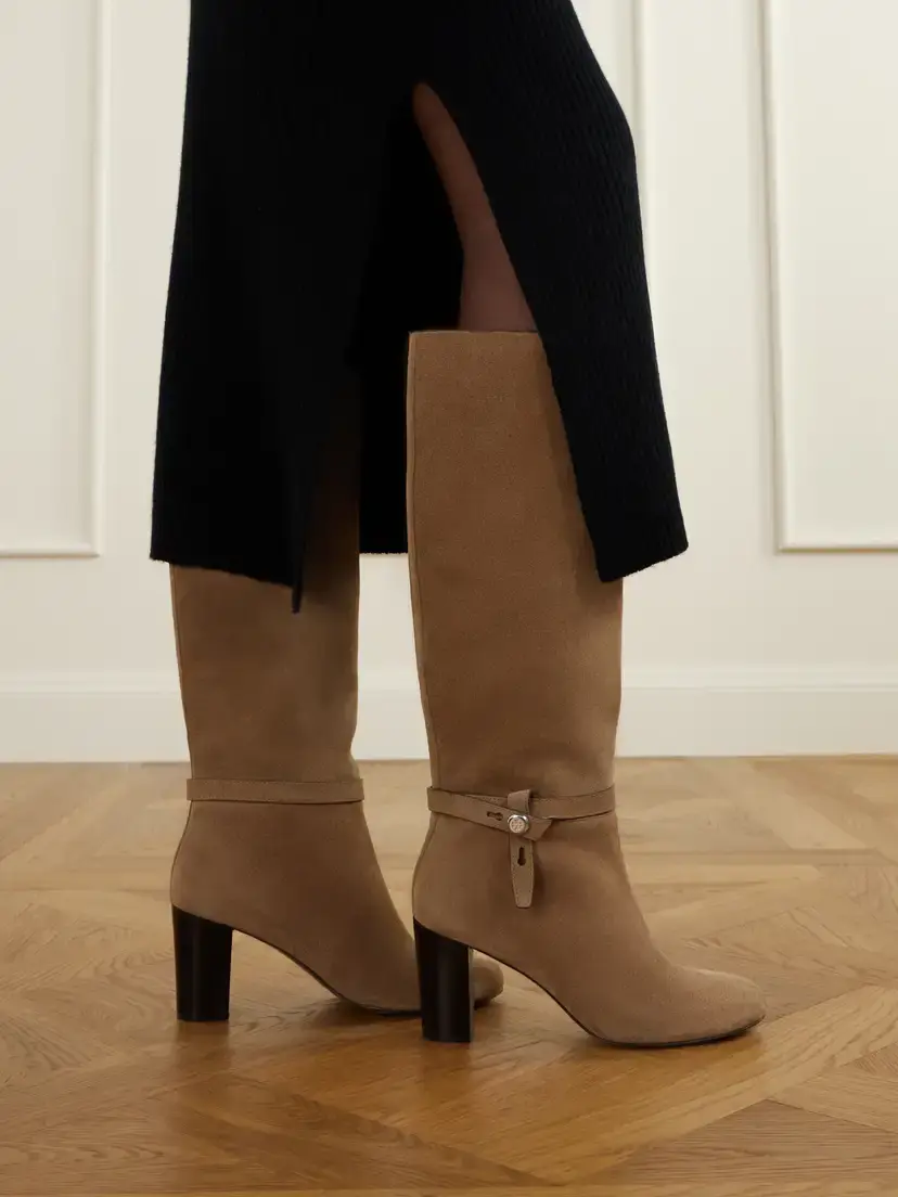 Tory Burch Roomy 70 Suede Knee Boots | Thumbnail 2 Tory Burch Roomy 70 Suede Knee Boots | Thumbnail 2