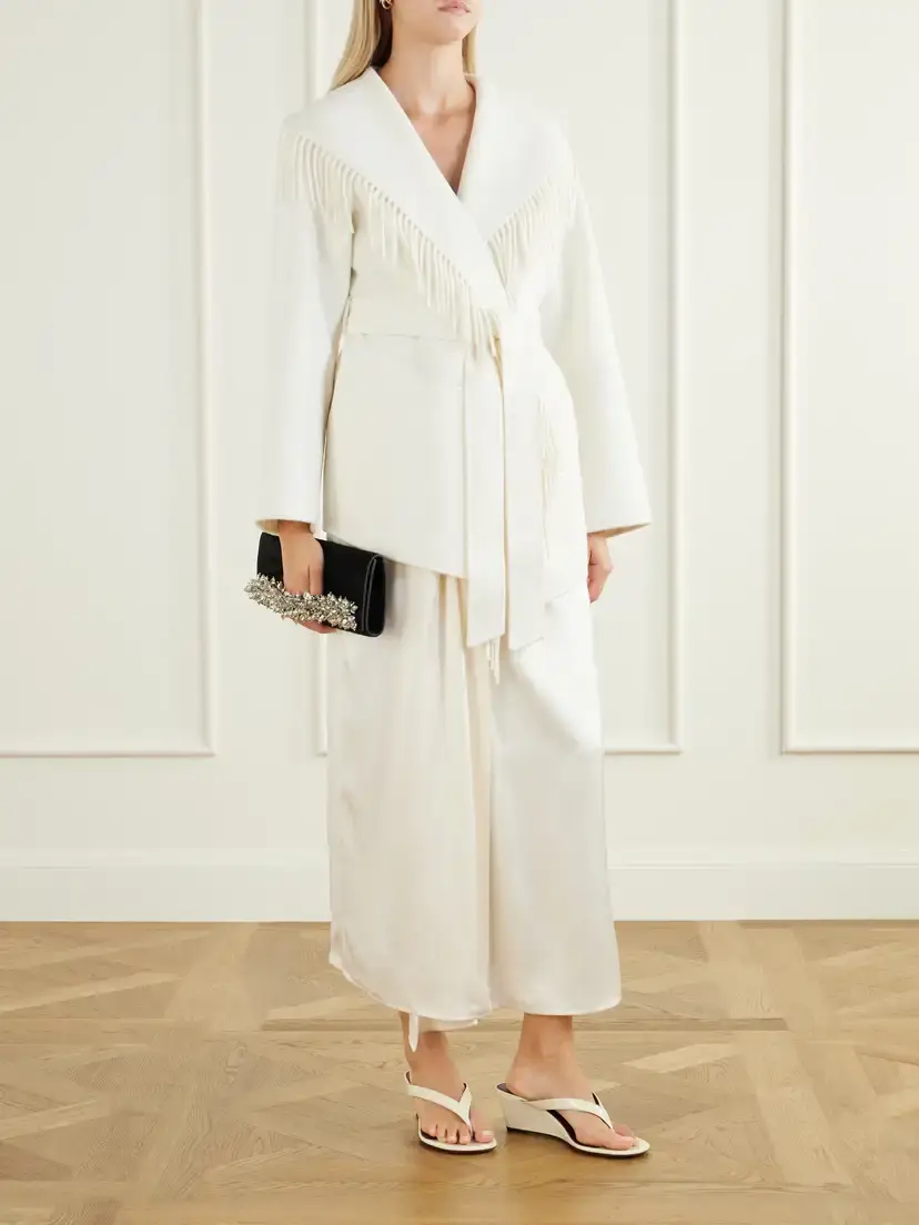 Simkhai Rowen Belted Fringed Wool-blend Jacket | Thumbnail 2 Simkhai Rowen Belted Fringed Wool-blend Jacket | Thumbnail 2