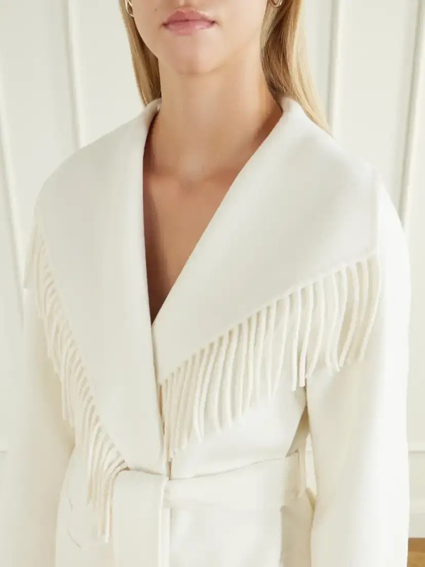 Simkhai Rowen Belted Fringed Wool-blend Jacket | Thumbnail 4 Simkhai Rowen Belted Fringed Wool-blend Jacket | Thumbnail 4