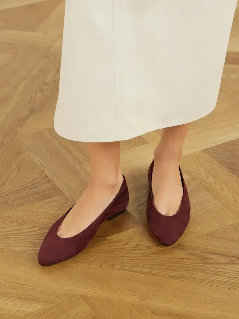 aeyde Ellie Suede Ballet Flats | Thumbnail 2