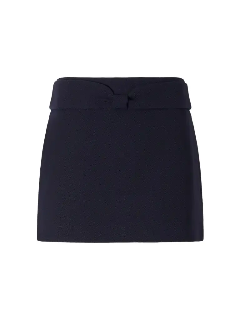 Bow-detailed Wool-ponte Mini Skirt Bow-detailed Wool-ponte Mini Skirt