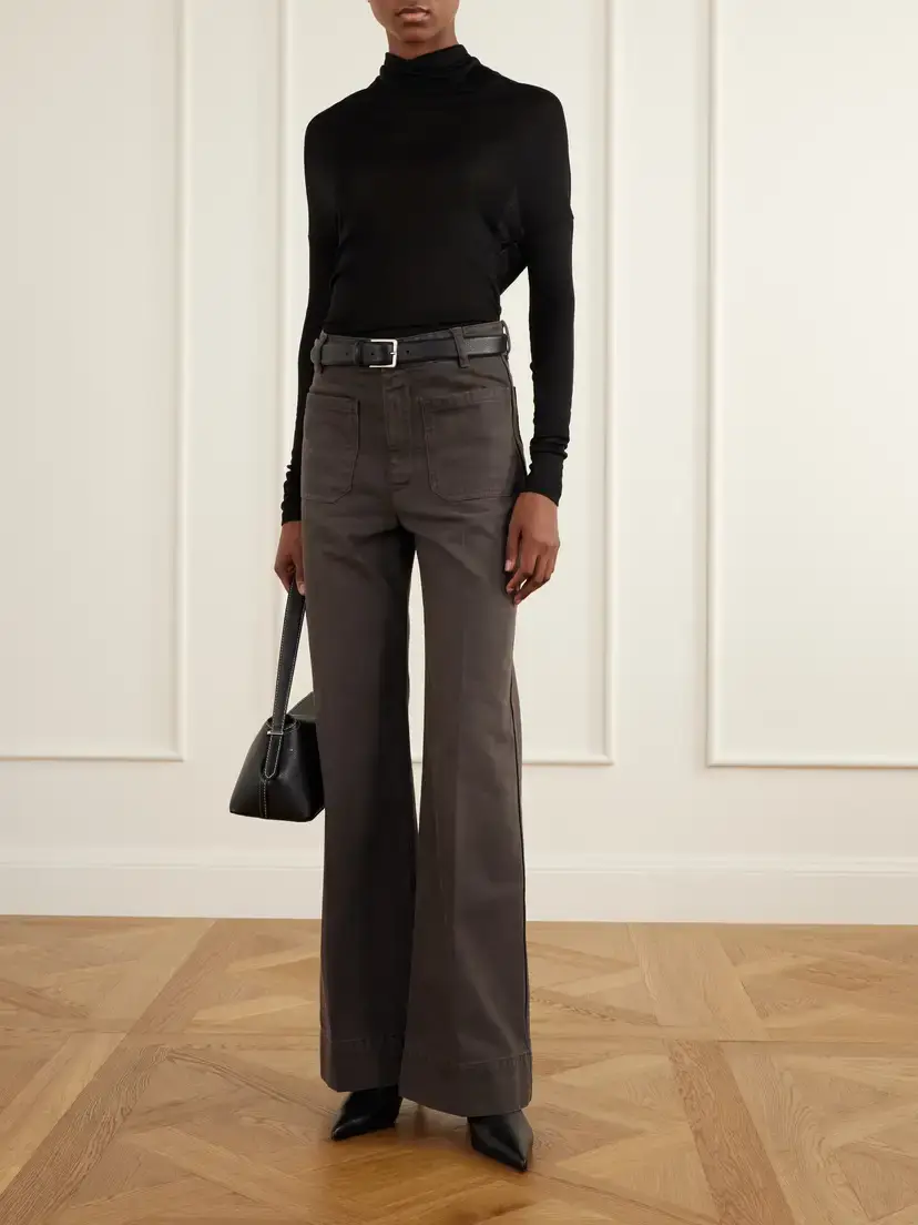Victoria Beckham Gathered Stretch-jersey Blouse | Thumbnail 2